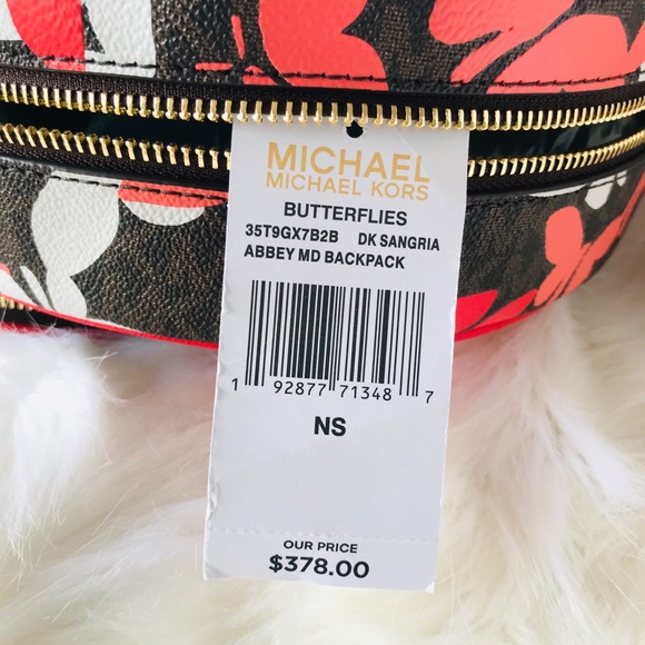 ๐HP๐ฅณ๐MICHAEL KORS ABBEY BACKPACK BUTTERFLIES - Picture 5 of 5
